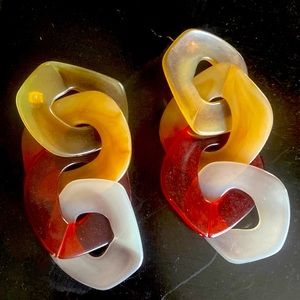 Neutral Tone Linked Earrings